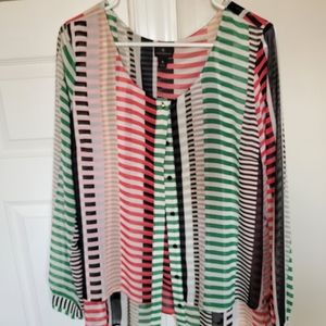 Worthington Size XL Layered Blouse
